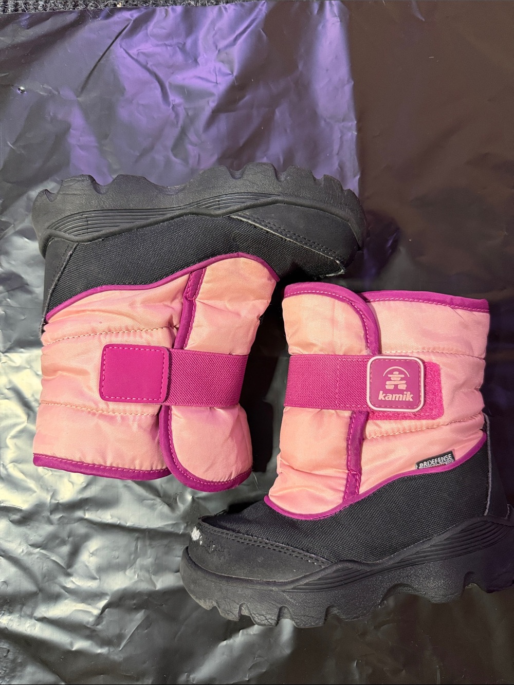 Kamik Kids Winter Boots - Pink/Black (Size 10) - Picture 3 of 12